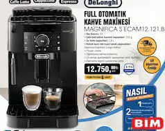 DELONGHİ MAGNİFİCA FULL OTOMATİK KAHVE MAKİNESİ DELONGHİ MAGNİFİCA FULL OTOMATİK KAHVE MAKİNESİ